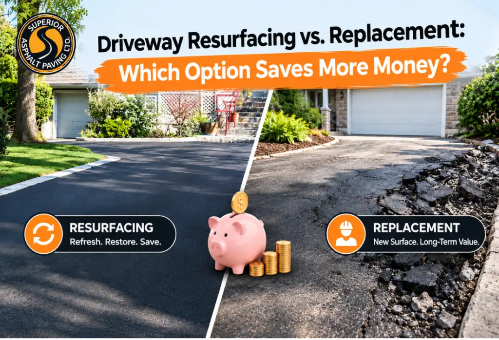 Driveway Resurfacing vs. Replacement