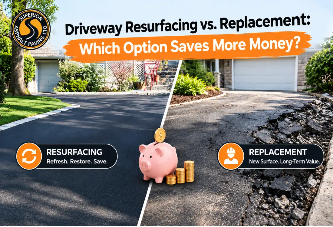 Driveway Resurfacing vs. Replacement